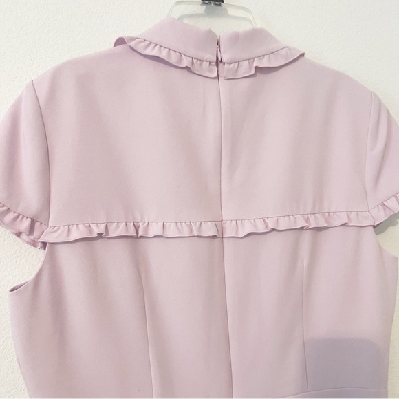 Gal Meets Glam Emma Ruffle Collar Dress Lavender Size 12 - Picture 10 of 11